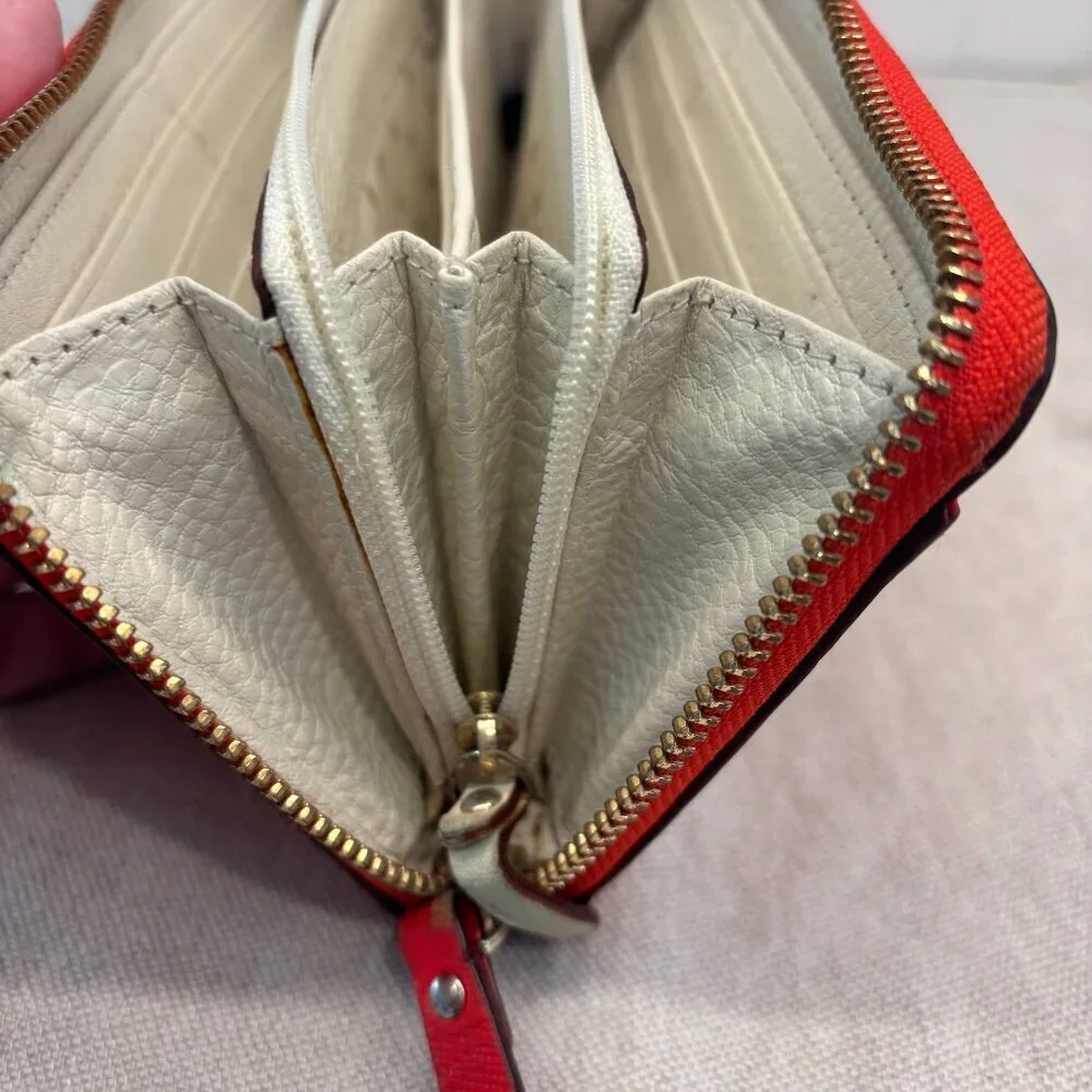 Kate Spade Zip-Around Continental Wallet - Coral/Orange